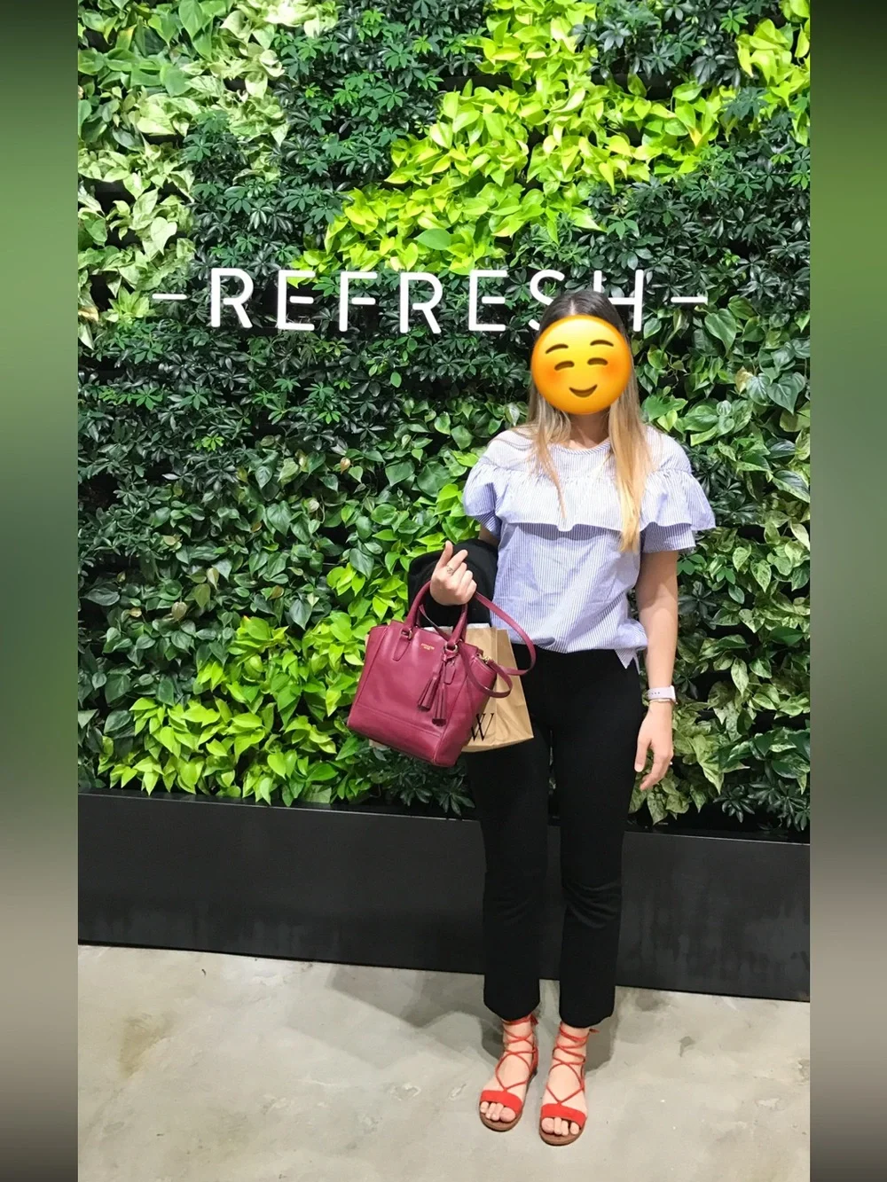 J. Crew striped poplin ruffle top